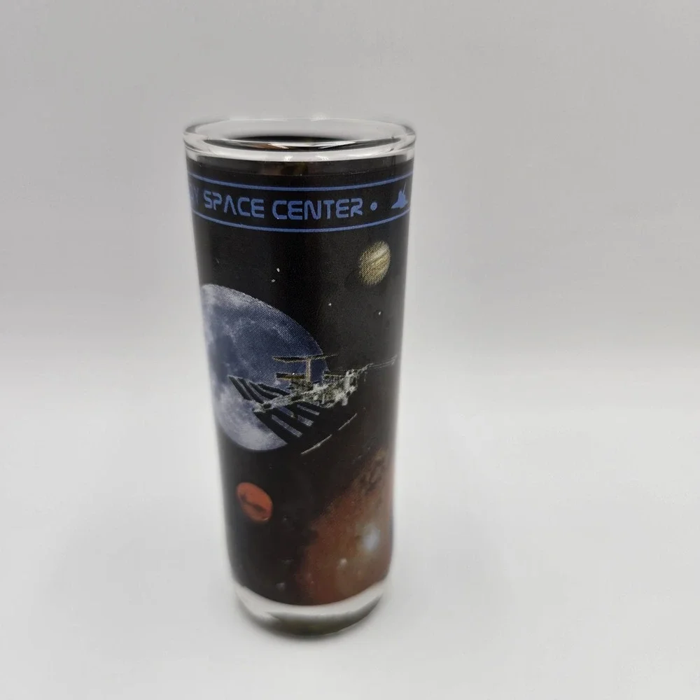 Kennedy Space Center Shot Glass Space‎ Shuttle NASA Souvenir 4 1/8
